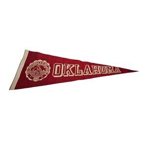 Vintage Oklahoma Sooners Felt Pennant Red 27.5" University Seal